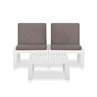conjunto tresillo macarena  cojines blanco progarden