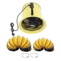 ventilador utilitario de 12 pulgadas con manguera de conductos de 5m y 10m 2 modos de velocidad enchufe europeo 220v