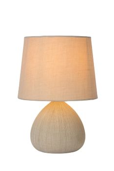 Lámpara de mesa de cerámica 1xe14, beige