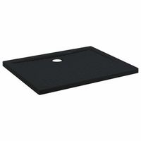 bandeja base de ducha con puntos 100 x 80 x 4 cm abs negro vidaxl