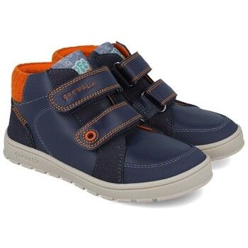 Garvalin Botas Bota en piel con velcro - Barefoot para niño