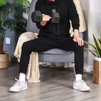 homcom pesas halter cortas de 125 kg - 1 unidad hexagonales para entrenamiento muscular y potencia de metal con revestimiento de goma negra