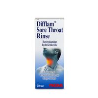 difflam sore throat rinse