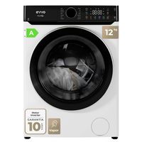 evvo lavadora 12 kg carga frontal nova q12 1400 rpm clase energetica a motor inverter edrive 14 programas funcion vapor