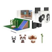 minecraft mob head minis casa juegos panda set figuras de accion 6 anos