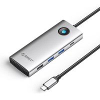 docking station orico pw11 8 puertos usb-c hdmi 20 vga gigabit ethernet plata