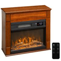 homcom chimenea electrica 1000w2000w chimenea simulada efecto llama 3d de 6 colores y 3 niveles de luminosidad 685x275x63cm marron   aosom espana