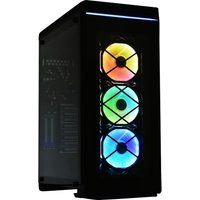 alpha 550w rgb atx mid-tower pc case - black black