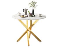 mesa de comedor fija redonda 80 cm de mdfblanco