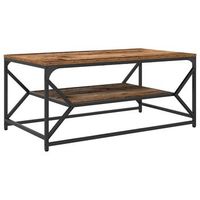 mesa de cafe  mesa de centro madera envejecida 90 x 50 x 40 cm