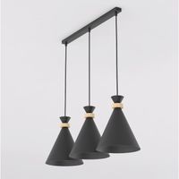 lampara colgante due negro 3 luces