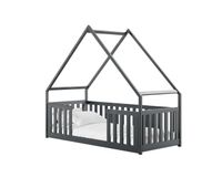 la casa-cama bee de grafito fabricada en madera maciza es perfecta para el juego imaginativo