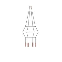 lampara colgante rose 4 luces