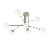 plafon de techo siret moca opal 6 luces
