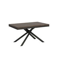 mesa extensible 90x160420 cm karida evolution nogal estructura antracita