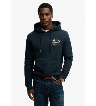 Superdry para hombre. M2014500A Sudadera Lo-Fi Dockside marino (XXL), Casual, Algodón