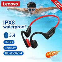 auriculares lenovo de conduccion osea bluetooth 54 con microfono impermeables para ejercicio fitness natacion deportes inalambricos nuevos 2026