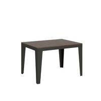 mesa extensible 90x120224 cm flame evolution nogal estructura antracita
