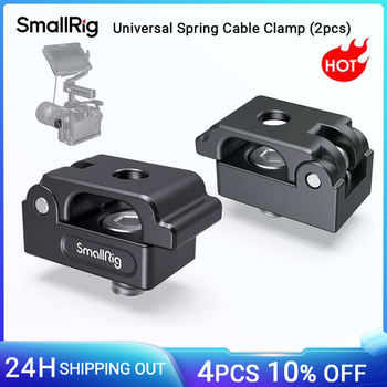 Abrazadera de cable de resorte universal SmallRig (2 piezas) Abrazadera de cable liviana y portátil para obturador de cables y cables de auriculares