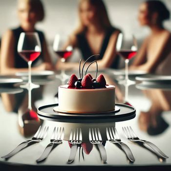 Juego de 6 tenedores para tarta  acero