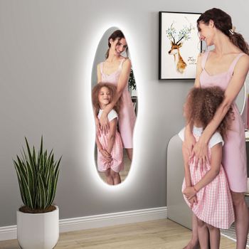 Espejo De Pared De Vidrio Templado Homcom 120x40 Cm Transparente