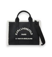 karl lagerfeld para mujer b4w30087 bolso tote mediano rue st-guillaume negro osfa casual poliuretano