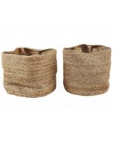 conjunto de 2 cestas  yute beige