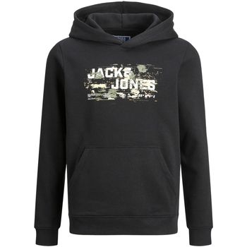 Jack & Jones Jersey 12263378 JCOOUTDOOR LOGO SWEAT HOOD SN JNR BLACK para niño