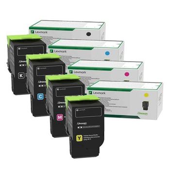 Lexmark 78C2XK0/Y0 Full Set Original Extra High Capacity Return Program Toners (4 Pack)