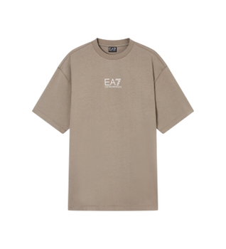 EA7 para hombre. 7X000445_AF16720 Camiseta Gráfica marrón (M), Casual, Algodón, Manga corta