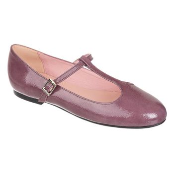Bailarina charol malva hebilla T