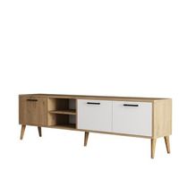 soporte de tv de madera exxen - 180 x 35 x 53 cm - blanco