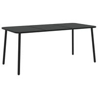mesa de jardin  mesa de exterior acero gris antracita 165x80x71 cm