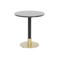 mesita auxiliar metal marmol 45x45x51 negro