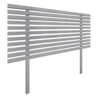 cabecero de madera reciclada dm estilo japones con patas 105x115cm camas 105 - espigas gris