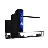 conjunto de muebles de sala de estilo industrial switch m8 color negro