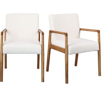 Sillón de mesa crudo y fresno natural (x2)