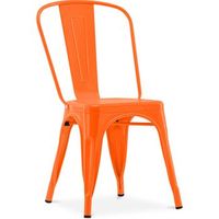silla de comedor - diseno industrial - acero - nueva edicion - stylix  naranja