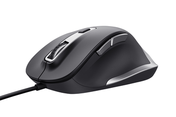 MOUSE TRUST FYDA CON CABLE, 6 BOTONTES, RUEDA DESPLAZAMIENTO 5000DPI NEGRO 24728