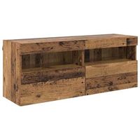 mueble de tv  mueble de salon  gabinete de tv montado en la pared madera vieja 100 x 30 x 40 cm