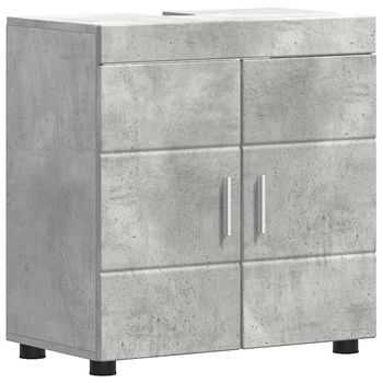 Juego De Muebles De Baño Tulum Gris Concreto 60 X 34 X 63 Cm Vidaxl