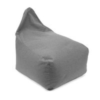 puff pera con relleno - gris