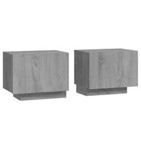 mesita de noche  mesa auxiliar  mesilla madera contrachapada gris sonoma 100x35x40 cm