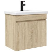 modulo de bano con griferia roble sonoma 61 x 40 x 745 cm vidaxl