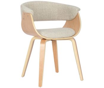 Silla bruce tela crema 55x60x75 cm