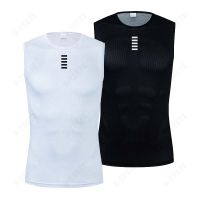 capa base de ciclismo ropa interior reflectante jersey de ciclismo blanco chaleco deportivo camiseta interior para hombre chaleco elastico de secado rapido jersey para bicicleta de carretera