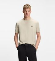boss para hombre 50506373 camiseta con logo a contraste beige s casual algodon manga corta