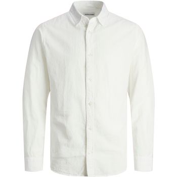 Jack & Jones Camisa manga larga 12248936 JJELINEN BLEND SHIRT LS SN JNR WHITE para niño