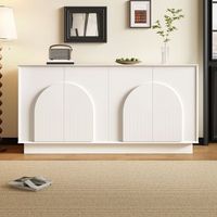 aparador - mueble de almacenamiento para salon - mdf - blanco 160x38x80cm