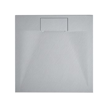Plato De Ducha Minimalista Con Desagüe Smc Efecto Piedra Natural 80 X 80 X 3 Cm Gris Azzurro